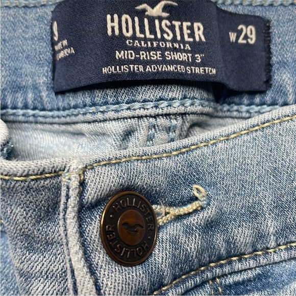HOLLISTER mid rise shorts Stretch Size 29 / 9 Denim Jeans - Picture 3 of 6